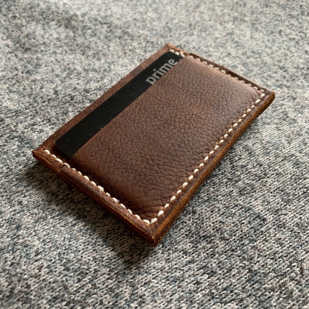 Handmade Minimalist Leather Wallet (2-pocket)